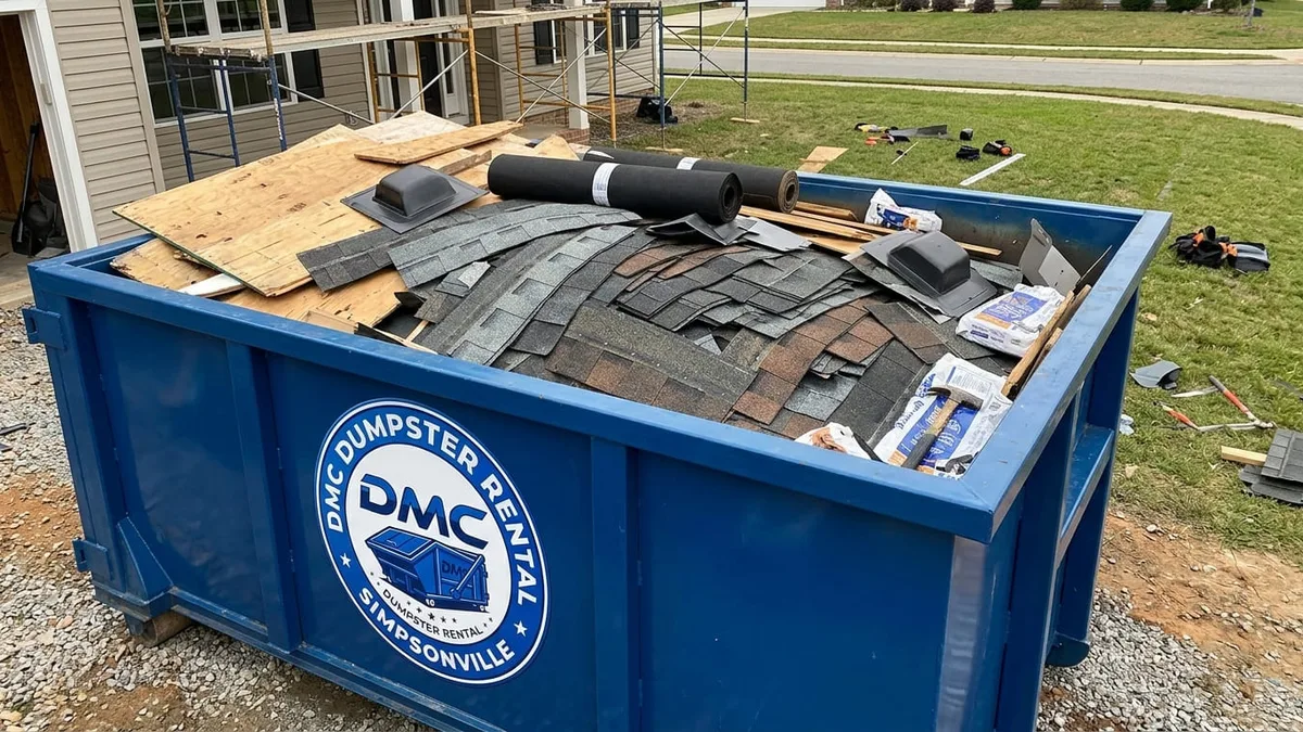 Roll-off dumpster rental in Ware Place, SC delivered by DMC Dumpster Rental Simpsonville Roll-off dumpster rental in Ware Place, SC delivered by DMC Dumpster Rental Simpsonville